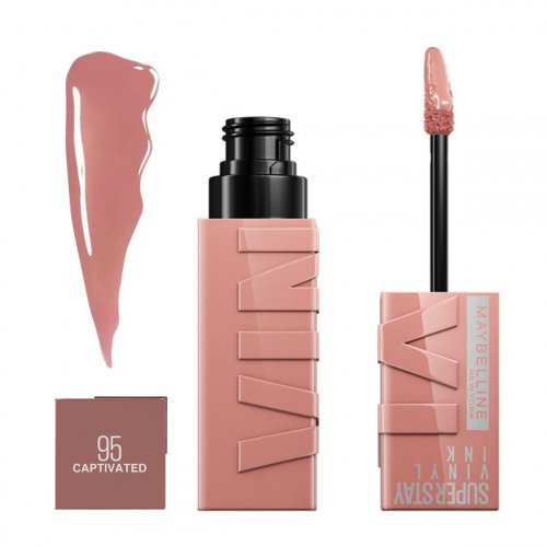 MAYBELLINE - SUPER STAY - Vinyl Ink - Winylowa pomadka do ust - 4,2 ml  - 95 - CAPTIVATED