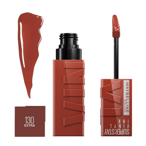 MAYBELLINE - SUPERSTAY VINYL INK - Winylowa pomadka do ust - 4,2 ml  - 130 - EXTRA