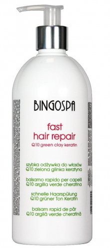 BINGOSPA - FAST HAIR REPAIR - Szybka odżywka do włosów z koenzymem Q10 i zieloną glinką - 500 ml