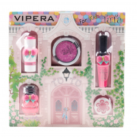 VIPERA - Magic Tutu Cosmetics Collection for Kids - Zestaw prezentowy 5 kosmetyków dla dzieci + Domek - 01 Scarlet Bow