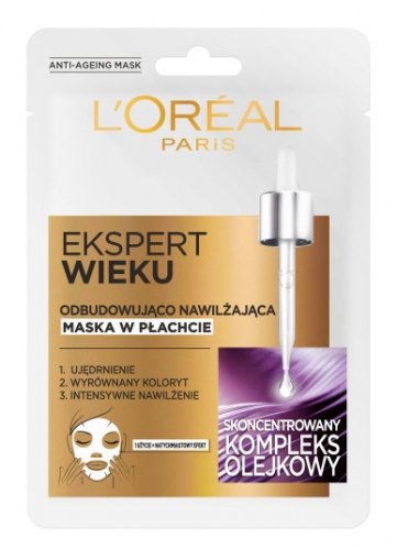 L'Oréal Paris - ANTI-AGEING MASK - Odbudowująco-nawilżająca maska w płachcie - 30 g