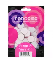 Staleks - Pro Pododisc - Disposable Files - size M - 20 mm - 100 grit. - 50 pcs. - Soft White - PDFS-20-100W