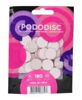Staleks - Pro Pododisc - Disposable Files - size M - 20 mm -180 grit. - 50 pcs. - Soft White - PDFS-20-180W