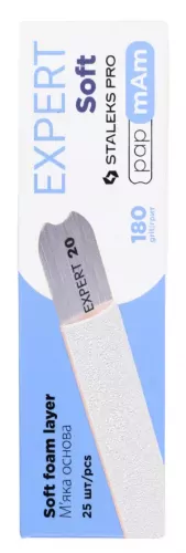 Staleks - Pro Expert - Soft Foam Layer "papmAm" Files - File overlays - 180 grit. - 25 pcs.