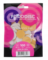 Staleks - Pro Pododisc - Disposable Files - Wymienne nakładki na dysk pedicure - rozm.L - 25 mm - 100 grit. - 50 szt. - Soft White