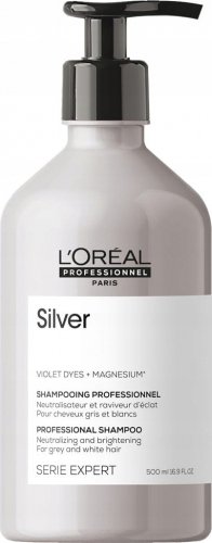 L'Oréal Professionnel - SERIE EXPERT - SILVER - PROFESSIONAL SHAMPOO - Neutralizing and brightening shampoo for gray and white hair - 500 ml