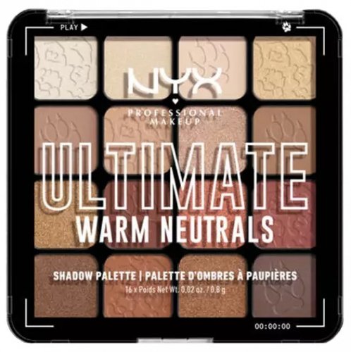 NYX Professional Makeup - ULTIMATE - SHADOW PALETTE - Paleta 16 cieni do powiek - 05 WARM NEUTRALS - 16 x 0,8 g
