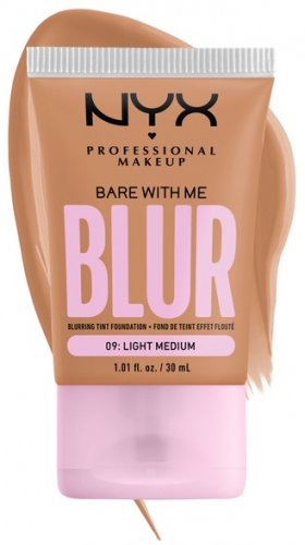 NYX Professional Makeup - BARE WITH ME - BLUR - Blurring Tint Foundation - Wygładzający podkład do twarzy - 30ml  - 09 LIGHT MEDIUM 