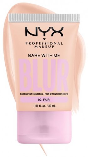 NYX Professional Makeup - BARE WITH ME - BLUR - Blurring Tint Foundation - Wygładzający podkład do twarzy - 30ml  - 02 FAIR 