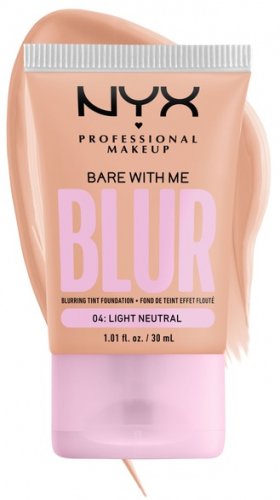 NYX Professional Makeup - BARE WITH ME - BLUR - Blurring Tint Foundation - Wygładzający podkład do twarzy - 30ml  - 04 LIGHT NEUTRAL