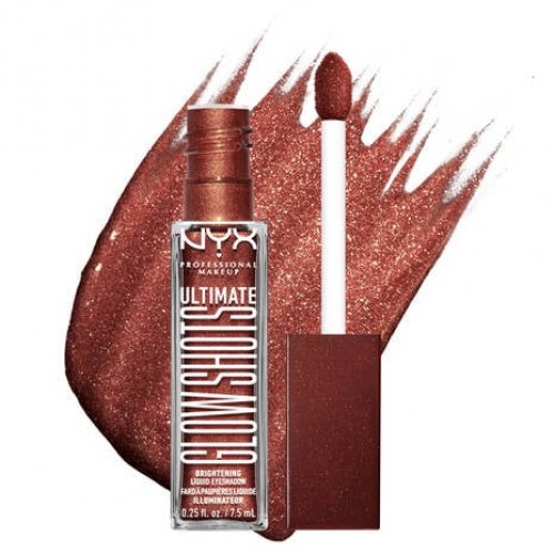 NYX Professional Makeup - ULTIMATE - GLOW SHOTS - Liquid Eyeshadow - Płynny cień do powiek - 7,5 ml  - 16 SIX FIGS