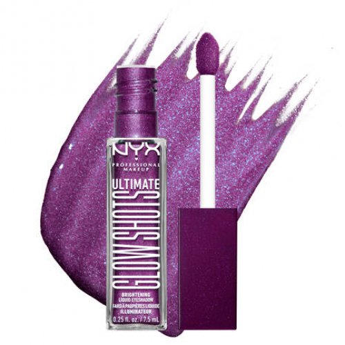 NYX Professional Makeup - ULTIMATE - GLOW SHOTS - Liquid Eyeshadow - Płynny cień do powiek - 7,5 ml  - 20 FEELING' GRAPE