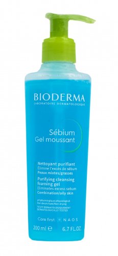 BIODERMA - Sebium Gel Moussant - Purifying Cleansing Foaming Gel - 200 ml