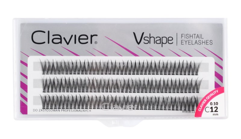 Clavier A-Shape Fishtail Wimpern-Büschel, 8mm – Natürlicher 3D-Effekt, Kardashian Style