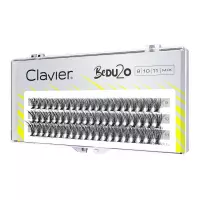 Clavier - BeDU2O Double Volume - Double volume eyelash tufts - Curl B - 60 pieces