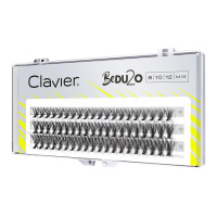 Clavier - BeDU2O Double Volume - Double volume eyelash tufts - Curl B - 60 pieces - 0.10/ 8 - 10 - 12 mm/ MIX - 0.10/ 8 - 10 - 12 mm/ MIX