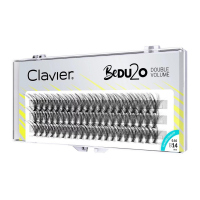 Clavier - BeDU2O Double Volume - Double volume eyelash tufts - Curl B - 60 pieces - 0.10/ 14 mm - 0.10/ 14 mm