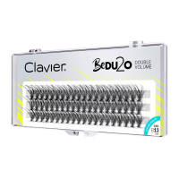 Clavier - BeDU2O Double Volume - Double volume eyelash tufts - Curl B - 60 pieces - 0.10/ 13 mm - 0.10/ 13 mm