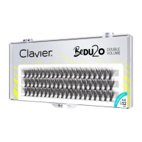Clavier - BeDU2O Double Volume - Double volume eyelash tufts - Curl B - 60 pieces - 0.10/ 12 mm - 0.10/ 12 mm