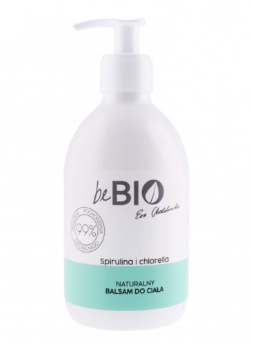 beBIO - Natural Body Lotion - Naturalny balsam do ciała - Spirulina i chlorella - 400 ml 