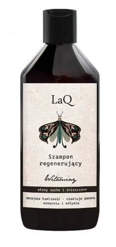 LaQ - Odżywczo-regenerujący szampon do włosów - Włosy suche i zniszczone - Witaminy - 300 ml
