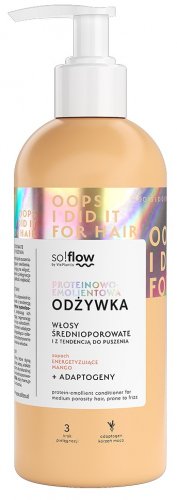 So!Flow - Protein-Emollient Conditioner - Protein-emolient conditioner for medium porosity hair with a tendency to frizz - 400 ml