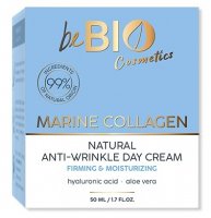 BeBio - Marine Collagen - Natural Anti-Wrinkle Day Cream - Naturalny krem przeciwzmarszczkowy do twarzy na dzień z kolagenem morskim - 50 ml
