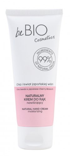 beBIO - Natural Hand Cream - Naturalny krem do rąk - Chia i Kwiat Wiśni - 50 ml