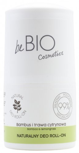 BeBio - Natural Roll-On Deodorant - Naturalny dezodorant w kulce - Bambus i trawa cytrynowa - 50 ml