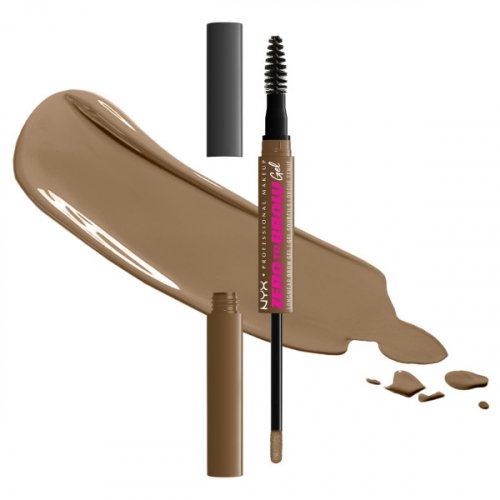 NYX Professional Makeup - ZERO to BROW Longwear Brow Gel - Długotrwały, wodoodporny żel do brwi - 2 ml - TAUPE