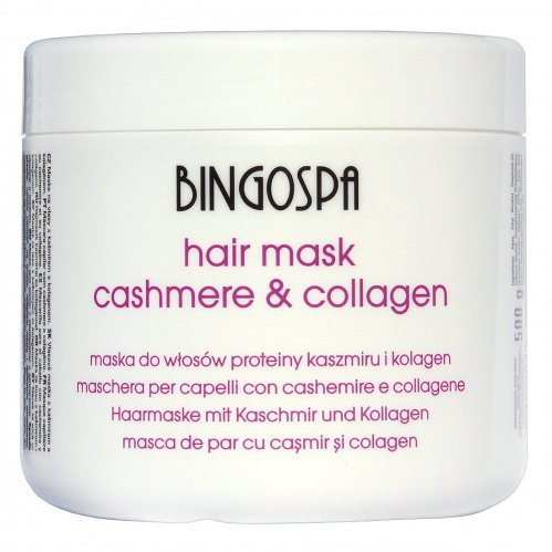 BINGOSPA - Hair Mask Cashmere & Collagen - Maska do włosów z proteinami kaszmiru i kolagenem - 500 g