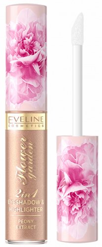 Eveline Cosmetics - Flower Garden - 2in1 Base & Eyeshadow - Wodoodporny cień-baza w płynie - 6,5 ml  - 02