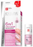 Eveline Cosmetics - NAIL THERAPY PROFESSIONAL - Care & Colour Salon Effect Nail Conditioner - Skoncentrowana, koloryzująca odżywka wzmacniająca do paznokci 6w1 - Pink Pearl - 5 ml