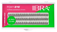Ibra - FOXY EYE 12 Flare Eyelashes by Ewelina Zych - Tufts of false eyelashes - J curl - 120 tufts - 0.10/12 mm - 0.10/12 mm