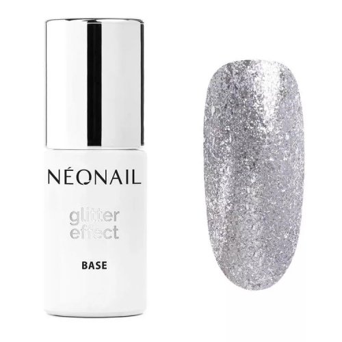NeoNail - Hybrid Glitter Effect Base - 7.2 ml - SILVER TWINKLE