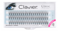 Clavier - Sztuczne rzęsy w kępkach - C-12 mm - C-12 mm