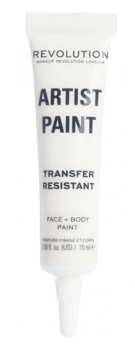 MAKEUP REVOLUTION - ARTIST PAINT - Face + Body Paint - Płynna farba do twarzy i ciała - 15 ml - Biała