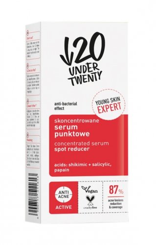 UNDER TWENTY - YOUNG SKIN EXPERT - Concentrated Serum Spot Reducer - Skoncentrowane serum punktowe na niedoskonałości - 15 ml