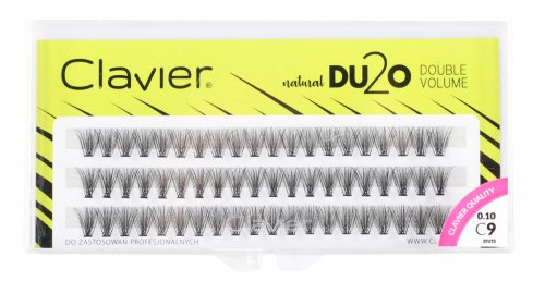 Clavier - Natural DU2O Double Volume - Kępki rzęs o podwójnej objętości - 0.10/C-9 mm