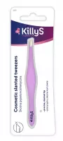 KillyS - Cosmetic Slanted Tweezers - Skośna pęseta kosmetyczna - Różowa