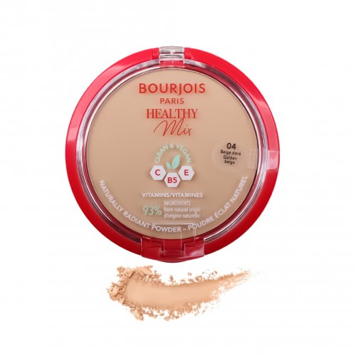 Bourjois - HEALTHY MIX - Powder - Wegański puder matujący do twarzy - 10 g   - 04 GOLDEN BEIGE