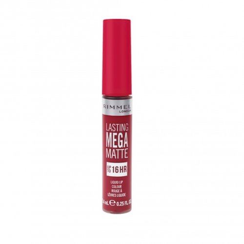 RIMMEL - Lasting Mega Matte UP TO 16 HR - Liquid Lip - Długotrwała matowa pomadka w płynie - 7,4 ml - 930 RUBY PASSION