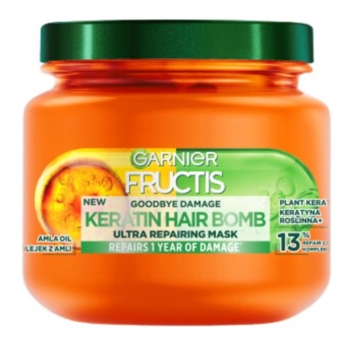 GARNIER - FRUCTIS - GOODBYE DAMAGE - Keratin Hair Bomb Ultra Repairing Mask - 320 ml