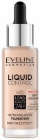 Eveline Cosmetics - Liquid Control - Mattifying Drops Foundation - Podkład z niacynamidem w dropperze - 30 ml - 003 IVORY BEIGE