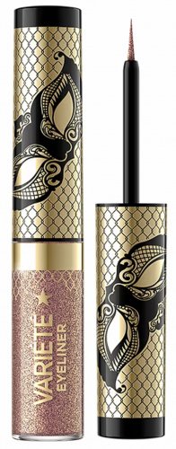 Eveline Cosmetics - Variete - Sparkling Liquid Eyeliner - Błyszczący eyeliner do oczu - Wodoodporny - 4 ml - 01 SPARKLE GOLD