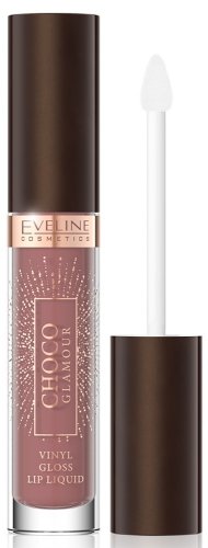 Eveline Cosmetics  - CHOCO GLAMOUR - Vinyl Gloss - Winylowa pomadka do ust w płynie - 4,5 ml  - 03 TOFFEE CHOCOLATE 