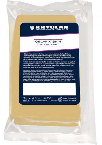 KRYOLAN - GELAFIX SKIN - Żelatyna do tworzenia imitacji ran i oparzeń - ART. 6545 - 60 g - NEUTRAL