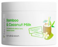 Nacomi - Bamboo & Coconut Milk Scrub & Wash - Piankowy peeling do ciała - Bambus i Mleko Kokosowe - 180 ml