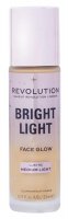 MAKEUP REVOLUTION - BRIGHT LIGHT - Face Glow - Podkład/ Rozświetlacz do twarzy w płynie - 23 ml