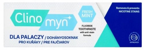 Clinomyn - Fluoride Toothpaste - Pasta do zębów dla palaczy - Z fluorem - Fresh Mint - 75 ml